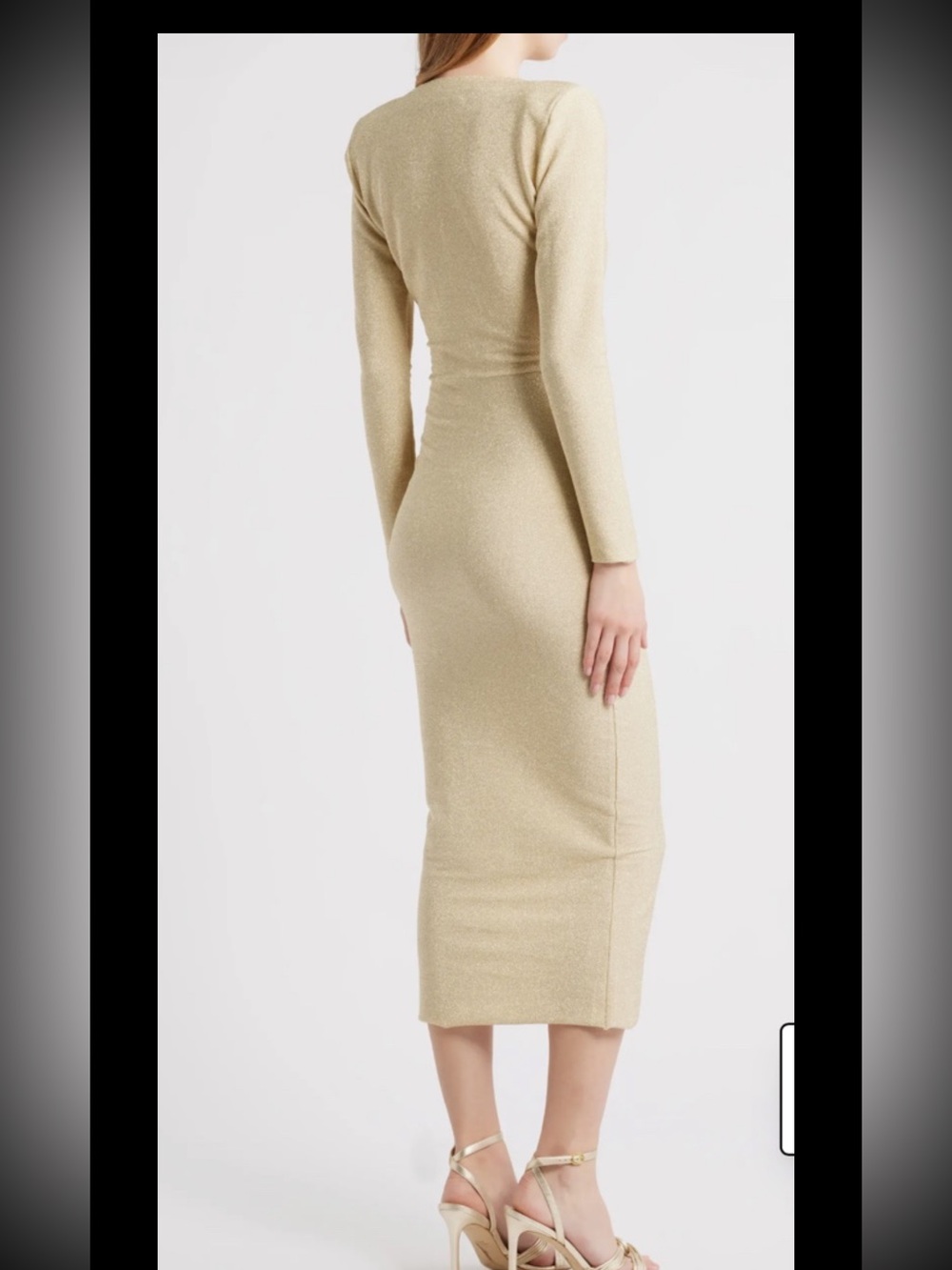 ChiaraBoniLaPetiteRobe Jara Starry MetallicTwistFrontMIDI Dress,IT42=US6/M,new - Picture 3 of 13
